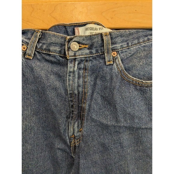 Levi's‎ 505 Jeans 34X30 (actual 34X31) Blue zipper Fly Denim Jeans ) - Picture 4 of 4